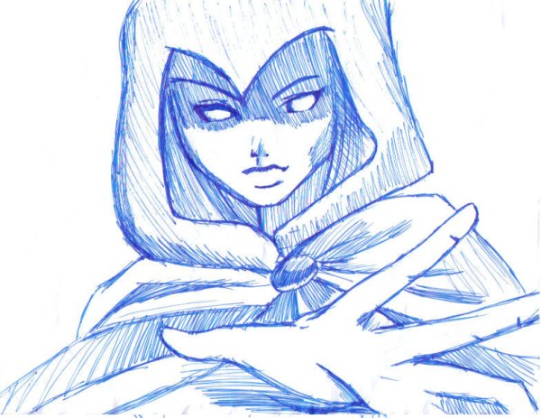 Рейвен Квин рисунок поэтапно