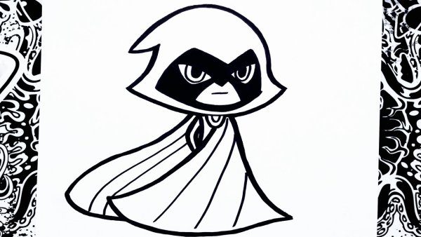 Раскраска юные Титаны Рейвен