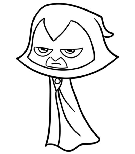 Рейвен Квин рисунок поэтапно