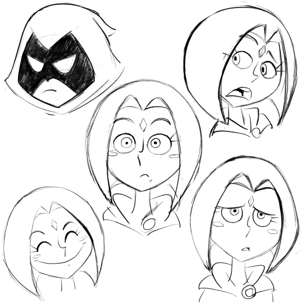 Юные Титаны Рейвен нарисовать