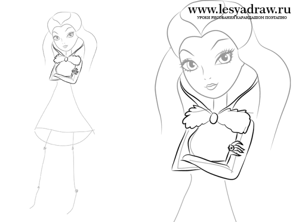 Раскраска Рейвен без плаща