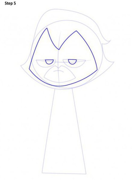 Юные Титаны Рейвен для срисовки