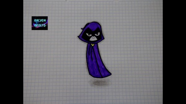 Раскраска юные Титаны Рейвен