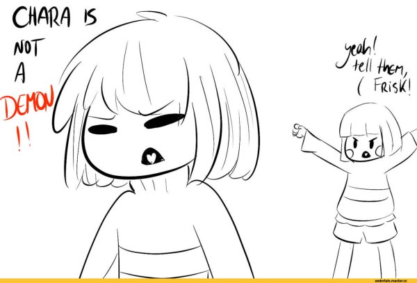 Андертейл Фриск и Чара для срисовки