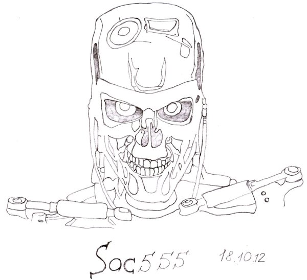 Раскраска Терминатор т 800