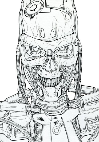 Терминатор т 800 карандашом