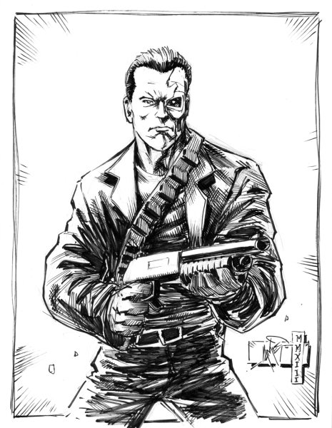 Раскраска Терминатор т 800