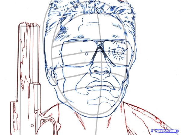 Раскраска Терминатор т 800