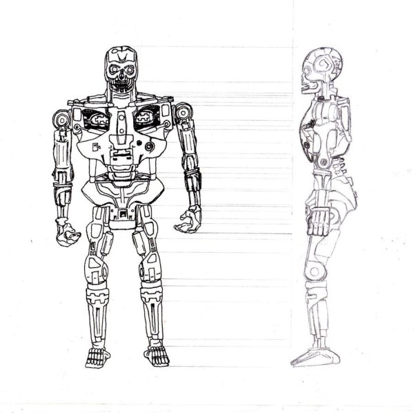 Терминатор раскраска