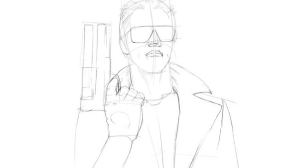 Раскраска Терминатор т600