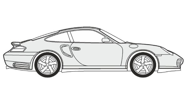 Раскраска Porsche 911 Carrera