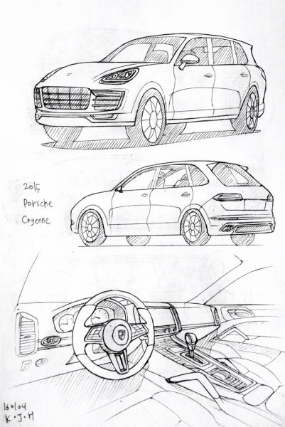 Porsche Cayenne 2007 чертеж