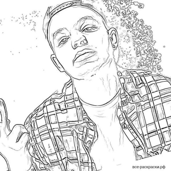 Раскраски певцов Элджей