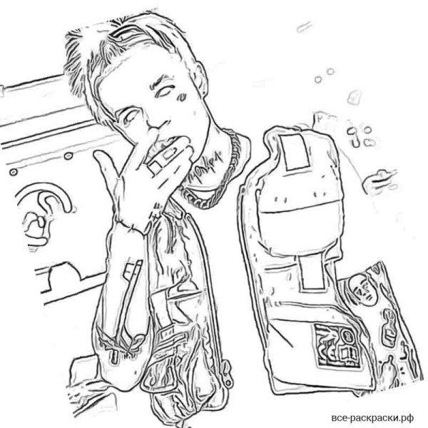 Элджей раскраска