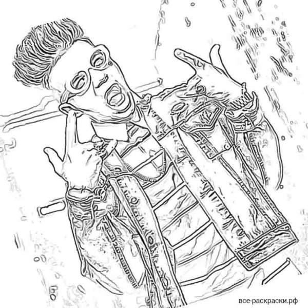 Элджей раскраска