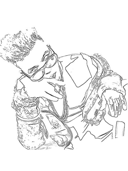 Элджей для срисовки