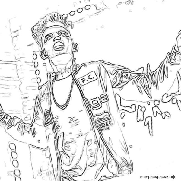 Элджей раскраска