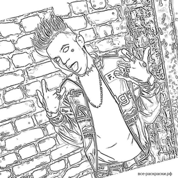 Раскраски Моргенштерн и Элджей