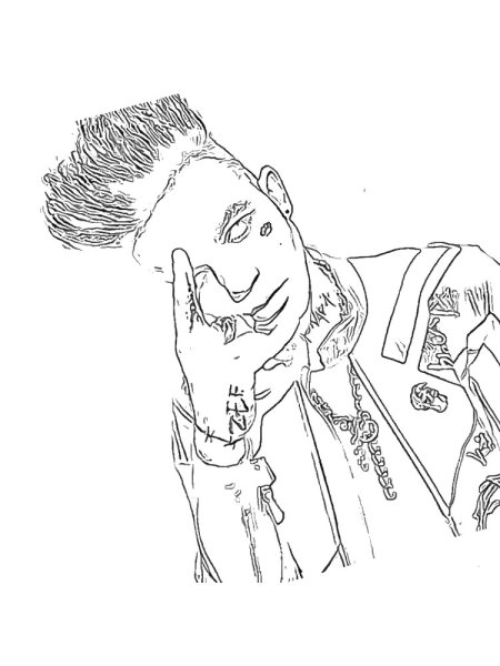 Элджей карандашом для срисовки