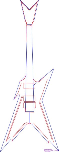 Чертеж рок гитары