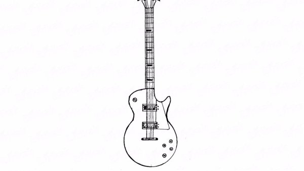 Рисование гитары электро