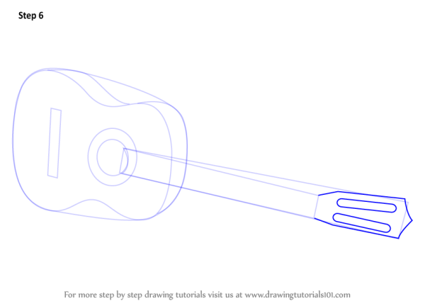 Поэтапное рисование гитары