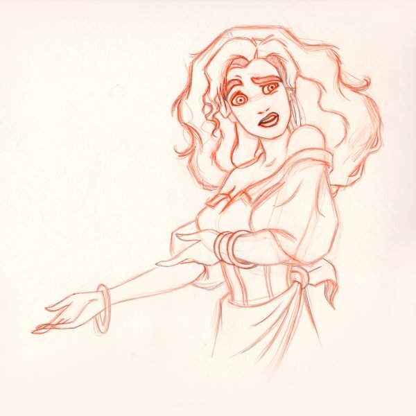 Эсмеральда Дисней Наброски