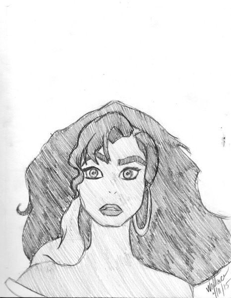 Эсмеральда набросок