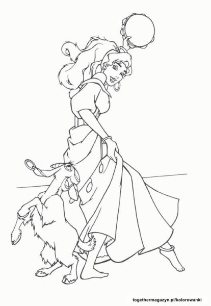 Горбун из Нотр дама Эсмеральда раскраска