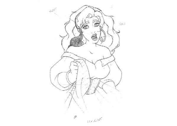 Эсмеральда Дисней Наброски