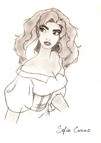 Скетчи персонажей Дисней Эсмеральда