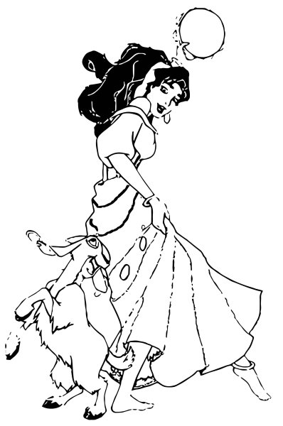 Горбун из Нотр дама Эсмеральда раскраска