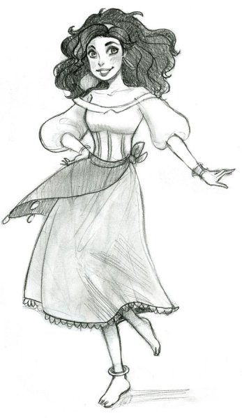 Эсмеральда набросок