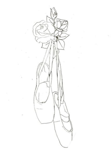 Ноги балерины рисунок карандашом