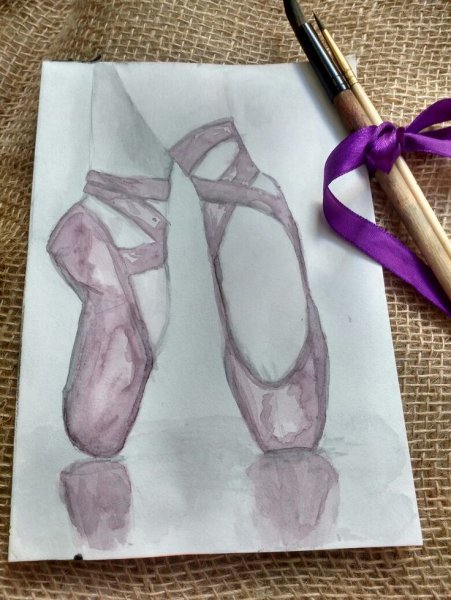 Пуанты эскиз рисунка