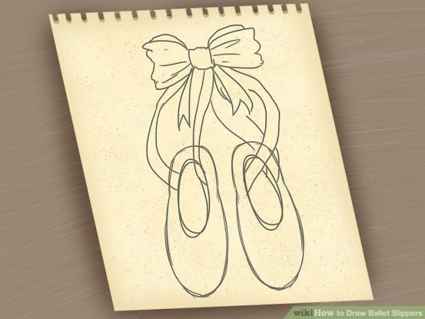 Балетки на ногах рисунок