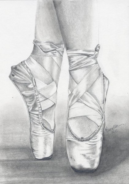 Пуанты для срисовки очень легкие