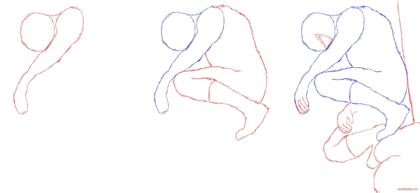 Человек паук рисовать поэтапно