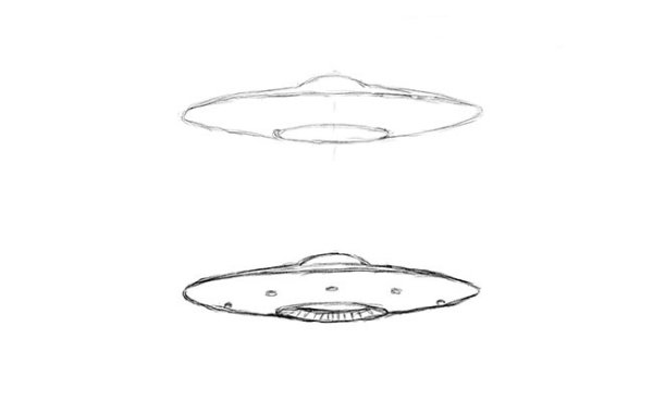 НЛО рисунок карандашом