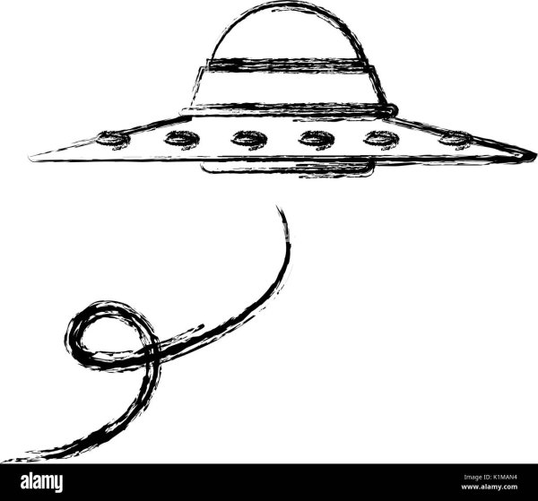 Летающая тарелка рисунок карандашом легко