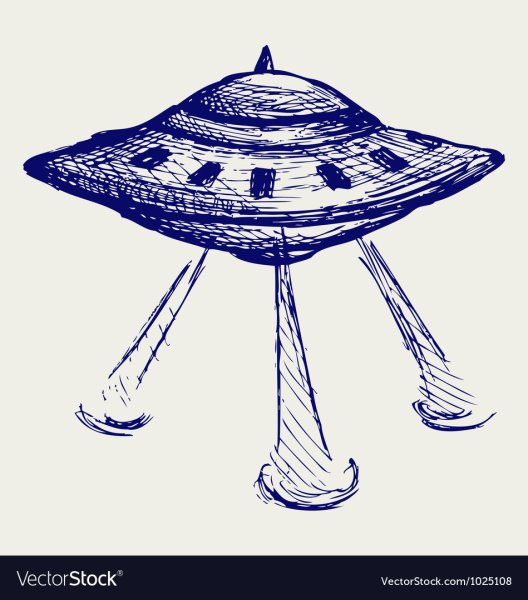 Изо рисование литающий тарелки