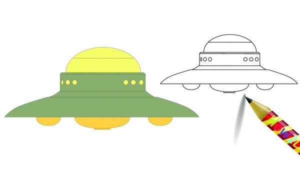 Рисунок НЛО В паинт