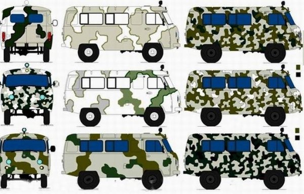 УАЗ Буханка пиксельный камуфляж