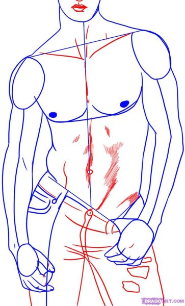 Тело мужчины для рисования