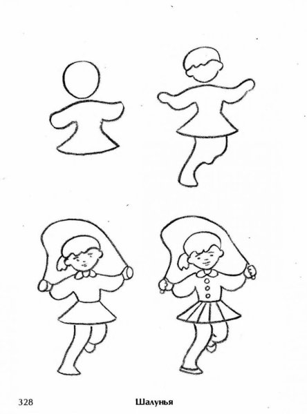 Схема рисования человека для детей