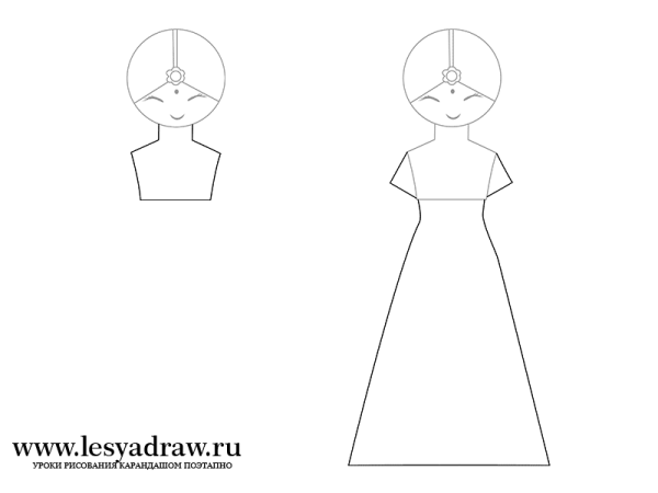 Кукла рисунок карандашом