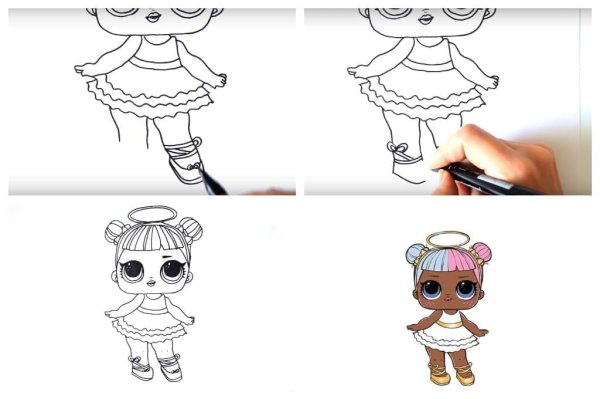 Рисование для детей кукла