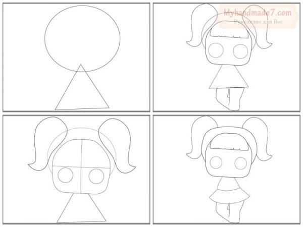 Поэтапное рисование ЛОЛ