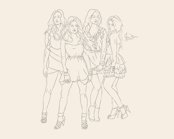 Раскраски 4 подруги