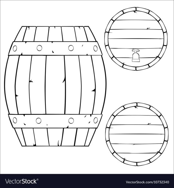 Бочонок черно белый